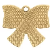 Dije de nudo 15x16 mm resina epoxi - Acero inoxidable 304L Dorado - Crema x1