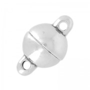 Cierre imantada 13.5x8 mm Chapado Plateado envejecido x1