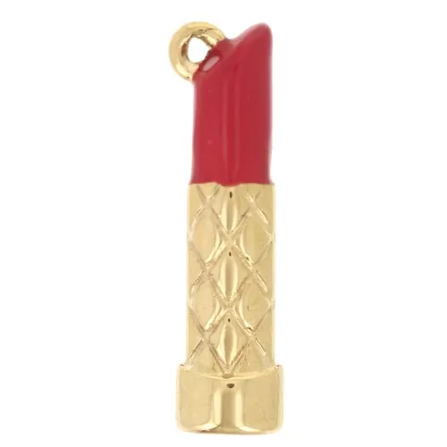 Dije 20x5 mm Resina epoxi - Acero inoxidable 304L Dorado x1