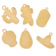 Mezcla de dijes epoxi - México - Exclu Perles&Co - Acero inoxidable 304L Dorado x6