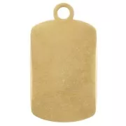 Dije sopa de tomate 18x10 mm resina epoxi - Acero inoxidable 304L Dorado - Rojo x1