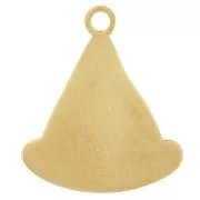 Dije Pizza 18x15 mm Resina Epoxi - Acero inoxidable 304 Dorado - Naranja x1