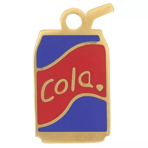 Dije de lata de cola 16x9mm resina epoxi - Acero inoxidable 304L Dorado Rojo Azul