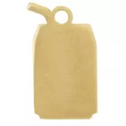 Dije de lata de cola 16x9mm resina epoxi - Acero inoxidable 304L Dorado Rojo Azul