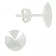 Pendientes para cabujones PureCrystal 1122 Rivoli 10 mm Plata 925 x2