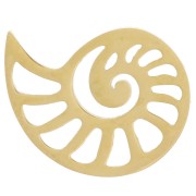 Colgante - Entrepieza de concha 14.5x11 mm - Acero inoxidable 304L Dorado x1|raw }}