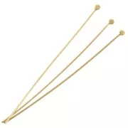 Tachuelas de cabeza redonda 50 x 0,6 mm - Acero inoxidable 304 Dorado x 10