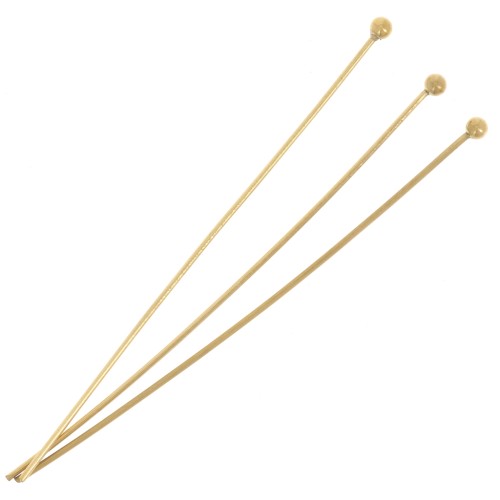 Tachuelas de cabeza redonda 50 x 0,6 mm - Acero inoxidable 304 Dorado x 10