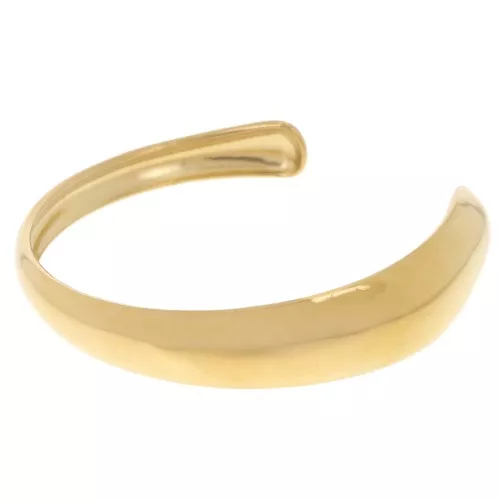 Pulsera brazalete ovalada asimétrica 15,5x170 mm - Acero inoxidable 304L Dorado x1