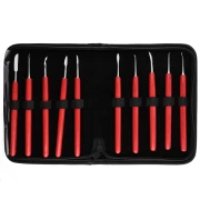 Set de 10 accesorios de modelado para arcilla polimérica de Perles&Co - Rojo x1