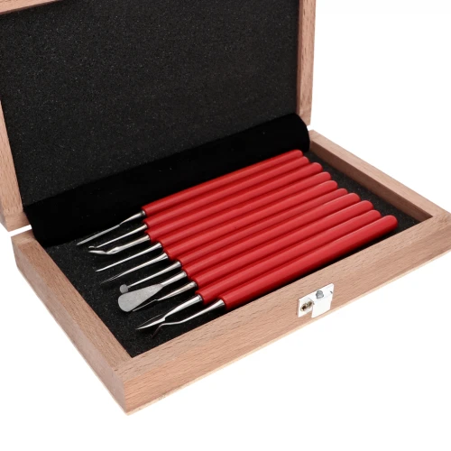 Set de 10 accesorios de modelado para arcilla polimérica de Perles&Co - Rojo x1