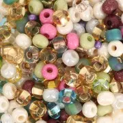 Preciosa Perles rocailles 6/0 4 mm - Mix Blanc - Multicolore 20g