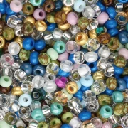 Cuentas de Rocalla Preciosa 8/0 3 mm - Mezcla multicolor azul - Golden x20 g