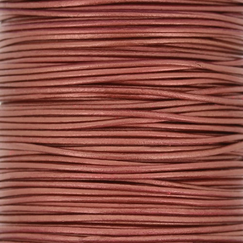 Cordón de cuero europeo 1 mm - Cobre x1m