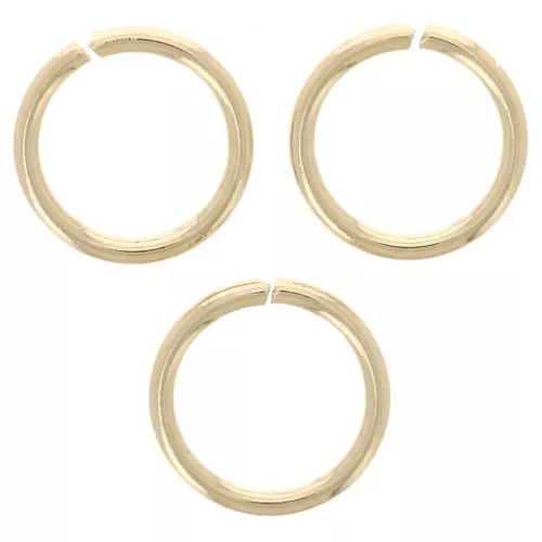 Anillas redondas abiertas 6x0,7 mm - 3 micras chapadas en oro x4