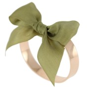 Pulsera brazalete ovalada con 2 agujeros, 16 cm - Dorado en oro fino satinado x1