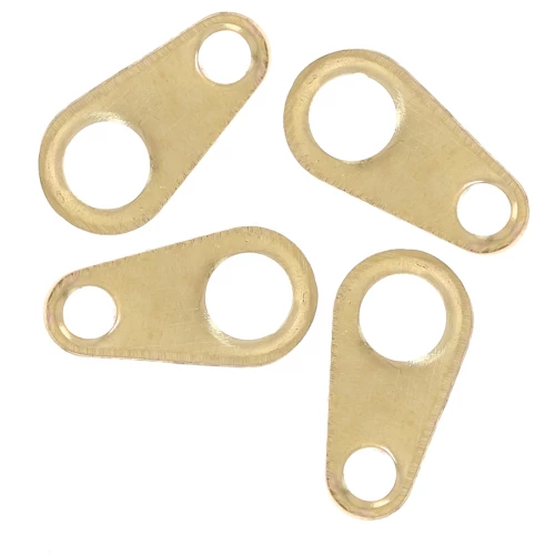 Cierres ovalados 6x3 mm - Dorado x10