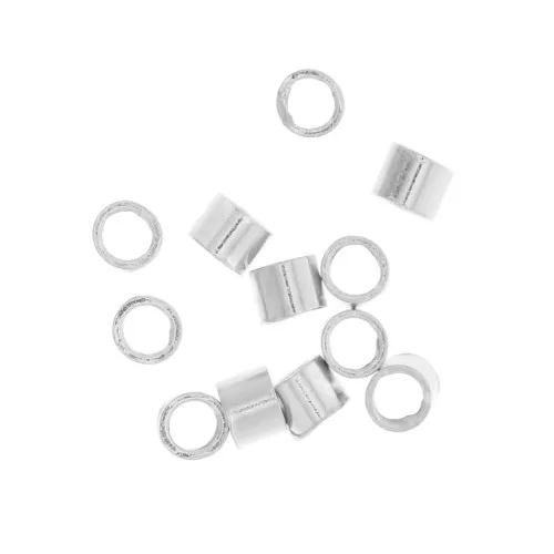 Tubos aplastables 1,6x2 mm - Plateado 925 x50