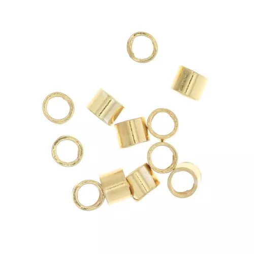 Tubos aplastables 1,6x2 mm - Plata 925 Dorado x30