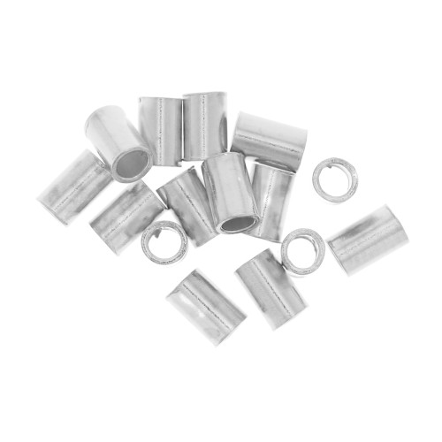 Tubos aplastables 3x2 mm - Plateado 925 x30