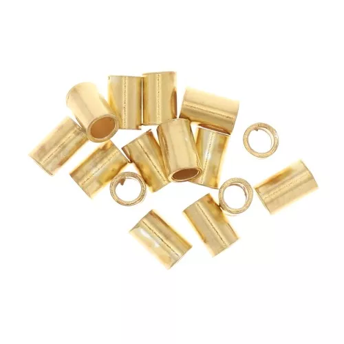 Tubos Aplastables 3x2 mm - Plata 925 Dorado x20