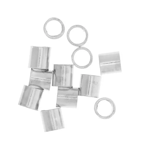 Tubos aplastables 2,5x2,5 mm - Plateado 925 x30