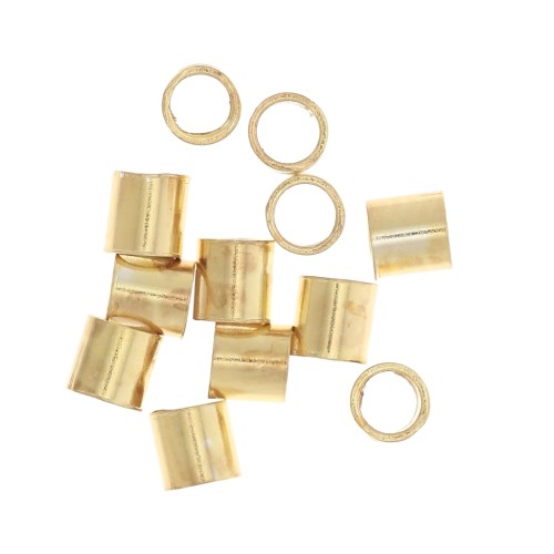 Tubos aplastables 2,5x2,5 mm - Plata 925 Dorado x20