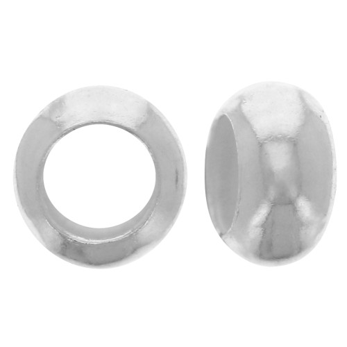Cuentas arandalas Heishi 4x2 mm - Plata 925 x25