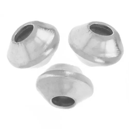 Cuenta Aplanada Retorcida 3x2 mm - Plata 925 x25