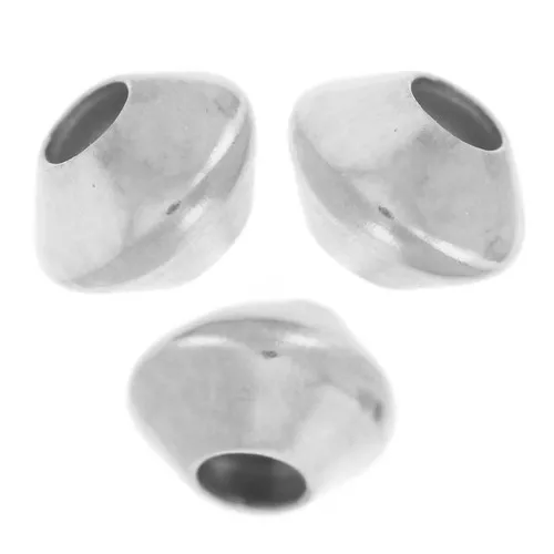 Cuenta Aplanada Retorcida 4x3 mm - Plata 925 x15