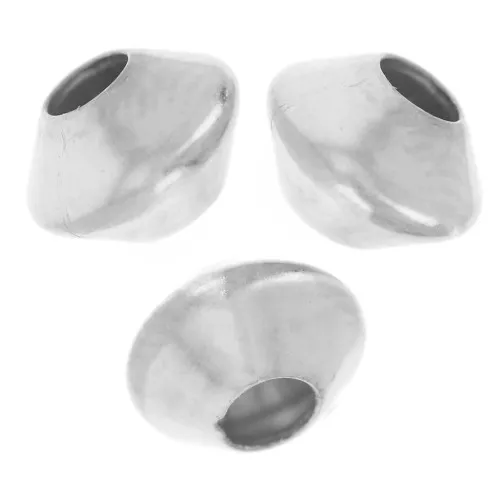 Cuenta Aplanada Retorcida 5x4 mm - Plata 925 x10