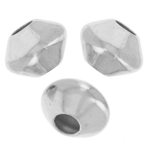 Cuentas de hilar aplanadas 6,5x5 mm - Plata 925 x5