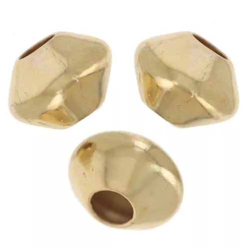 Cuenta tupé aplanada 6,5x5 mm - Gold Filled x1