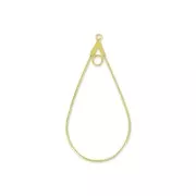 Pendientes de colgar gotas un aro 44x23 mm Dorado x2
