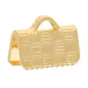 Puntas de sujeción decoradas 8 mm Dorado x4