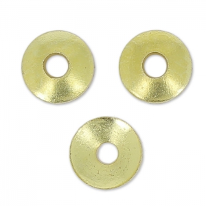 Casquillas lisos 4 mm dorado con oro finox20