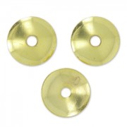 Casquillas lisos 6 mm dorado con oro finox10|raw }}