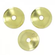 Casquillas lisos 6 mm dorado con oro finox10