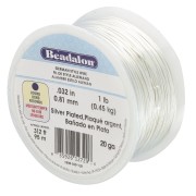 Hilo de cobre redondo de 0,81 mm - German Style Wire - Plateado x 95 m