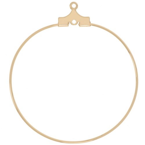 Pendientes de aro - Pendientes de aro a decorar 35 mm - Dorado x20