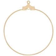 Soportes para pendientes de aro - Pendientes de aro para decorar de 35 mm - Dorado x2