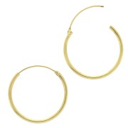 Pendientes de aro redondo 19 mm - del hilo 1,2 mm - Dorado x2|raw }}