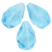 Cuentas en forma de pera facetadas de 10 x 7 mm - Aguamarina x20