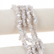 Perlas Keshi de agua dulce - Perlas barrocas irregulares 9-13 mm - Blancas x19,5cm