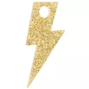 Dorado - Colgante rayo acrílico 25 mm - Dorado purpurina x1 Colgante rayo acrílico 25 mm - Dorado purpurina x1