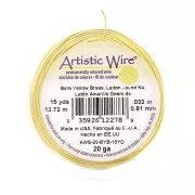 Hilo de latón Artistic Wire 0,81 mm col Amarillo nudo x13.7m