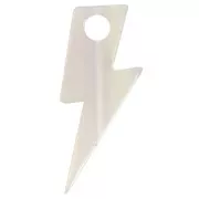 Blanco - Colgante Rayo 25 mm, acetato - Blanco efecto sirena x1 Colgante Rayo 25 mm, acetato - Blanco efecto sirena x1