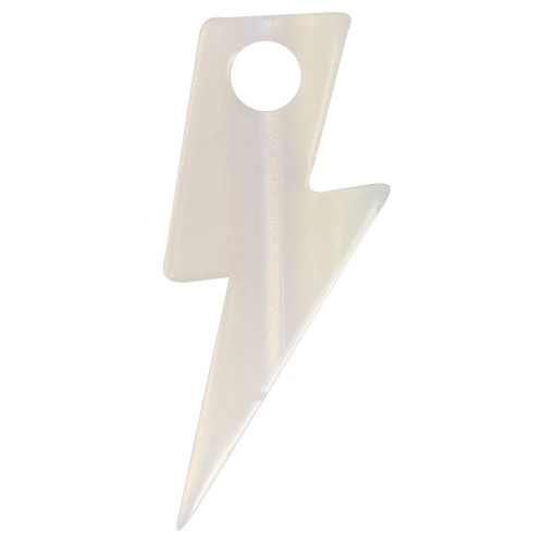 Colgante Rayo 25 mm, acetato - Blanco efecto sirena x1