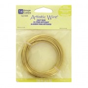 Hilo de latón Artistic Wire de 1,6 mm - sin pulir, con tratamiento antideslustramiento, 7,6 m