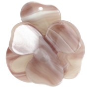 Colgante 41x40 mm Acetato Relieve Flor - Cappuccino - Blanco x1|raw }}